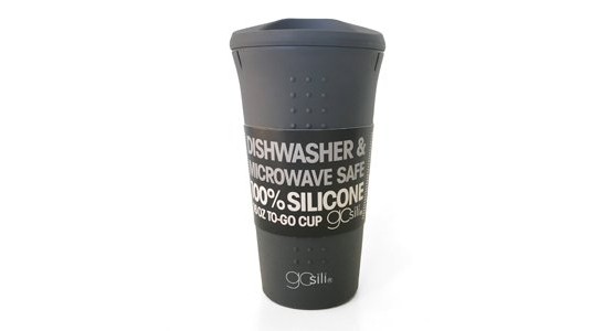 Gosili Silicone 16oz To Go Coffee Tea Cup Soft Black