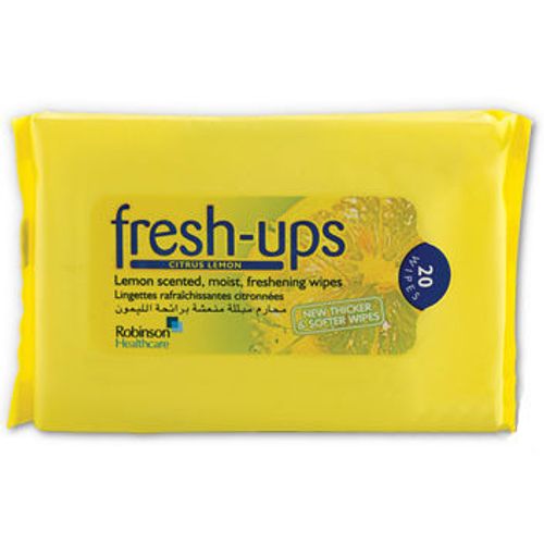 Fresh Ups Moist Tissues Citrus Lemon Pack of 20