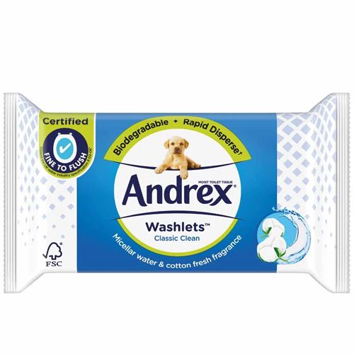 Andrex Classic Clean Washlets Refill Pack of 40