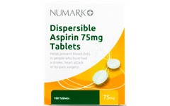 Numark Dispersible Aspirin 75mg Tablets Pack of 100