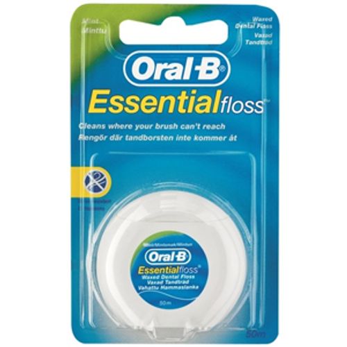 Oral B Essential Waxed Mint Flavoured Dental Floss