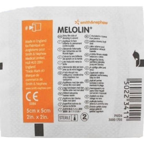 Melolin Low Adherent Absorbent Dressing 5cm x 5cm