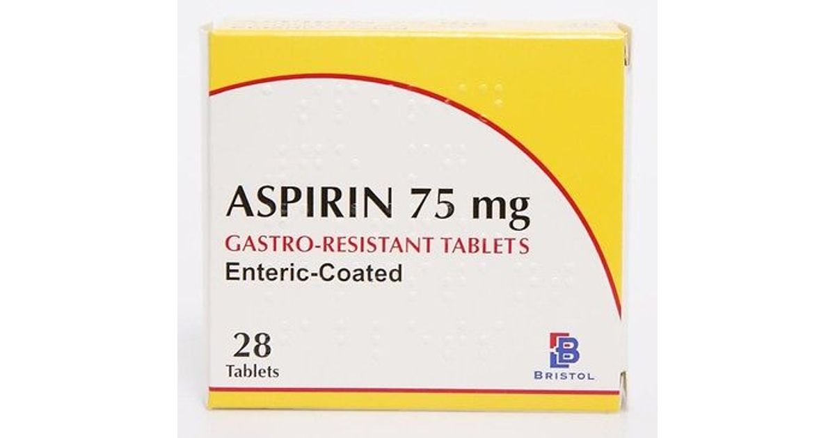 Aspirin 75mg GastroResistant Tablets Pack of 28