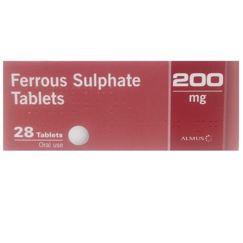 Ferrous Sulfate 200mg Tablets Pack of 28