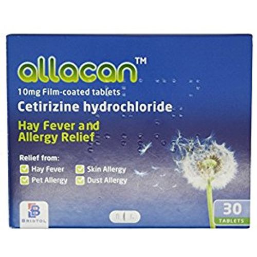 Cetirizine Hydrochloride Tablets Pack of 30 x 3 (Includes FREE Kleenex Pocket Tissues*)