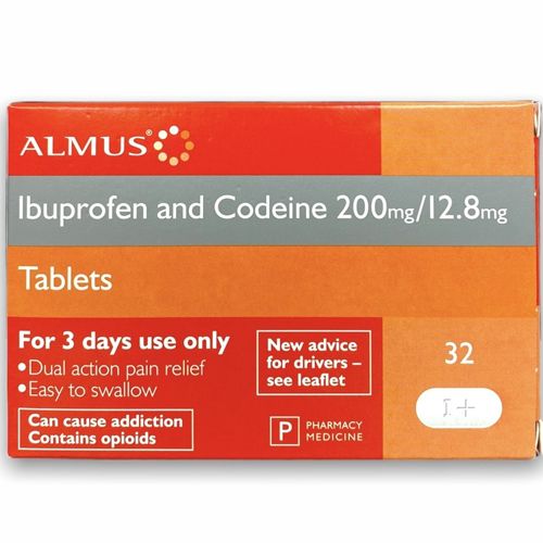Ibuprofen and Codeine 200mg/12.8mg Tablets Pack of 32