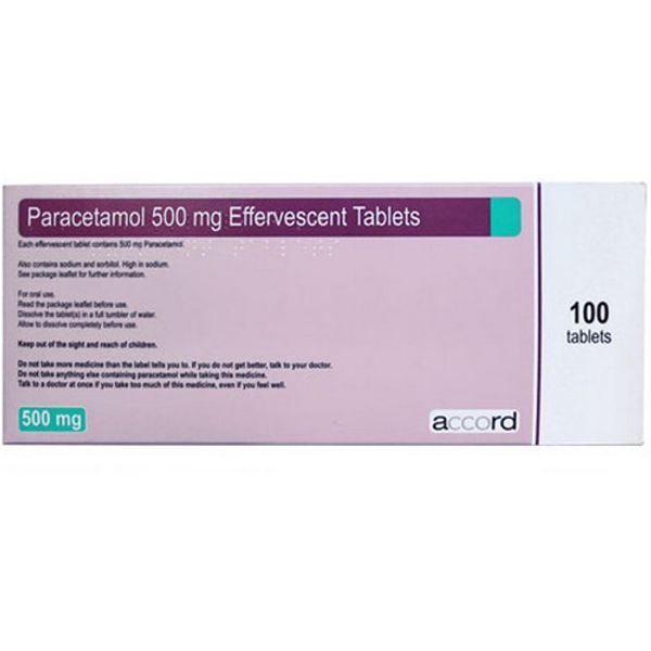 Paracetamol 500mg Effervescent Tablets Pack of 100