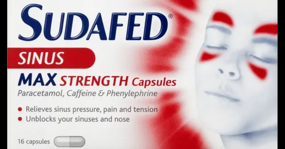 Sudafed Sinus Max Strength Capsules Pack of 16