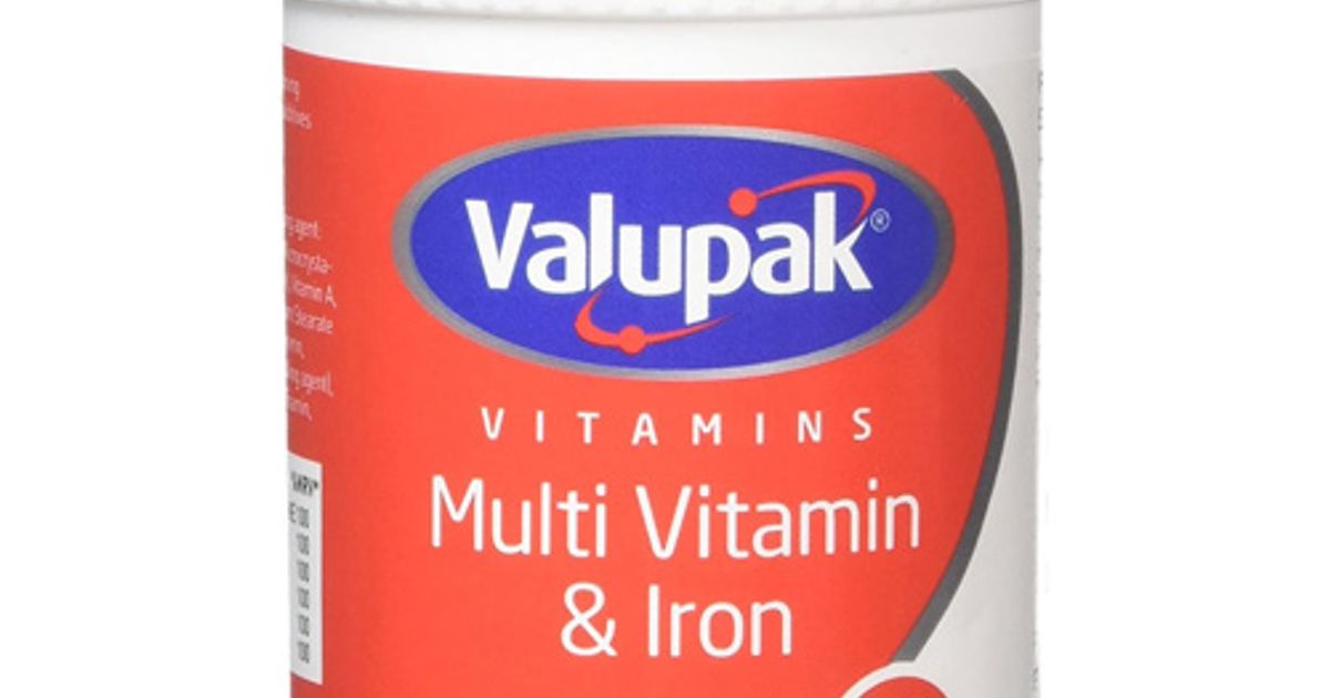 Valupak Multivitamin & Iron Tablets Pack of 50