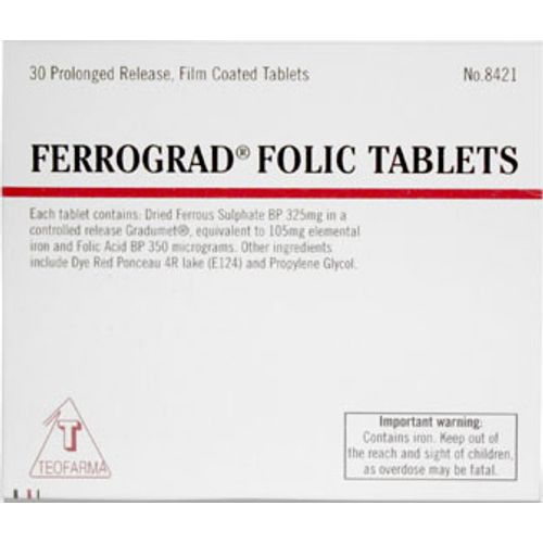 Ferrograd Folic Tablets Pack of 30