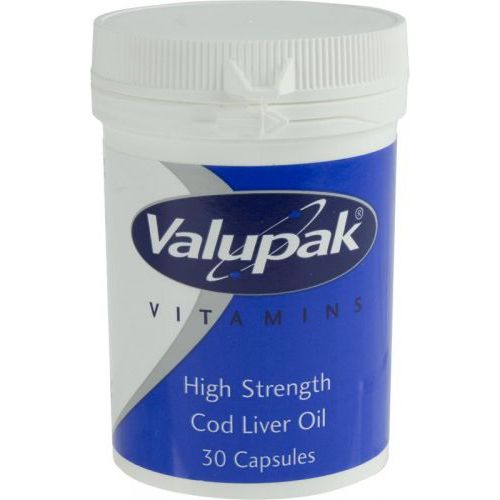 Valupak Cod Liver Oil High Strength Capsules 550mg Pack of 30
