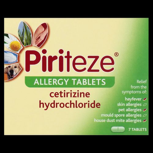 Piriteze Allergy Tablets One-a-day Pack of 7