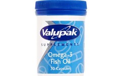 Valupak Omega 3 Fish Oils Capsules 1000mg Pack of 30