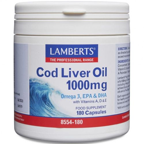Lamberts Cod Liver Oil Capsules 1000mg Pack of 180