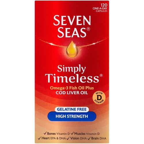 Seven Seas Simply Timeless CLO High Strength Capsules Pack of 120