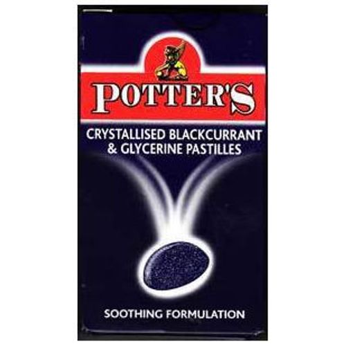 Potters Pastilles Blackcurrant & Glycerine Crystallised 45g