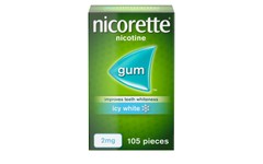 Nicorette® Icy White 2mg Gum Nicotine 105 Pieces (Stop Smoking Aid)