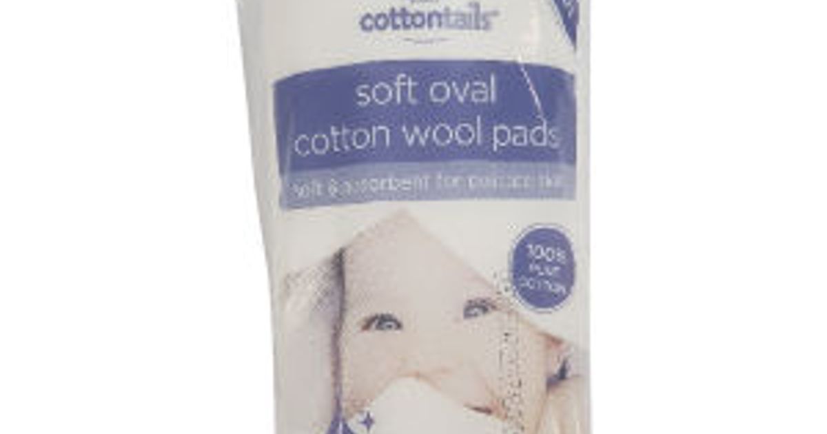 Cottontails Soft Oval Cotton Wool Pads Pack of 60