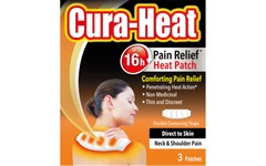 Cura-Heat Direct to Skin Neck & Shoulder Pain Patches Pack of 3