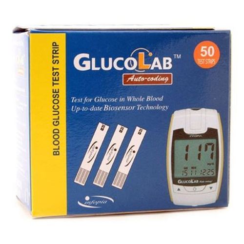 GlucoLab Blood Glucose Test Strips Pack of 50
