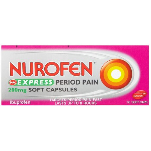 Nurofen Express Period Pain Capsules 200mg Pack of 16