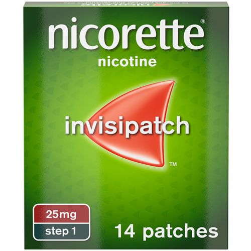 Nicorette® Step 1 invisi 25mg Patch, 14 Nicotine Patches (Stop Smoking Aid)