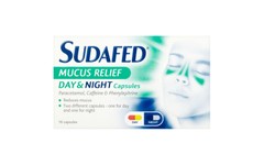 Sudafed Mucus Relief Day & Night Capsules Pack of 16