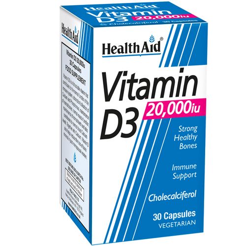 HealthAid Vitamin D3 20,000iu Capsules Pack of 30