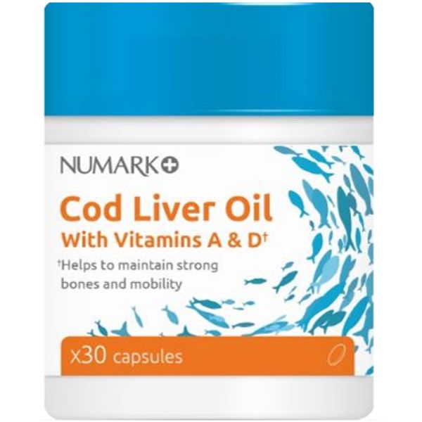Numark Cod Liver Oil with Vitamins A & D Capsules Pack of 30