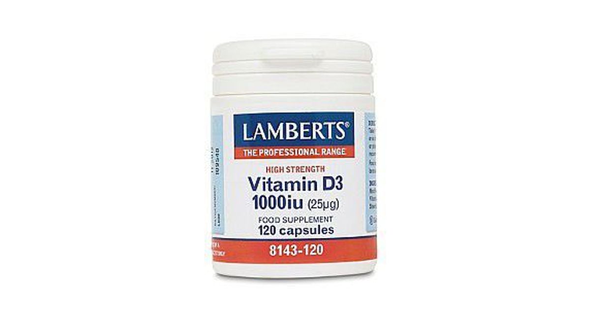 Lamberts Vitamin D (D3 form) 1000iu Capsules Pack of 120