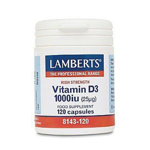Lamberts Vitamin D (D3 form) 1000iu Capsules Pack of 120