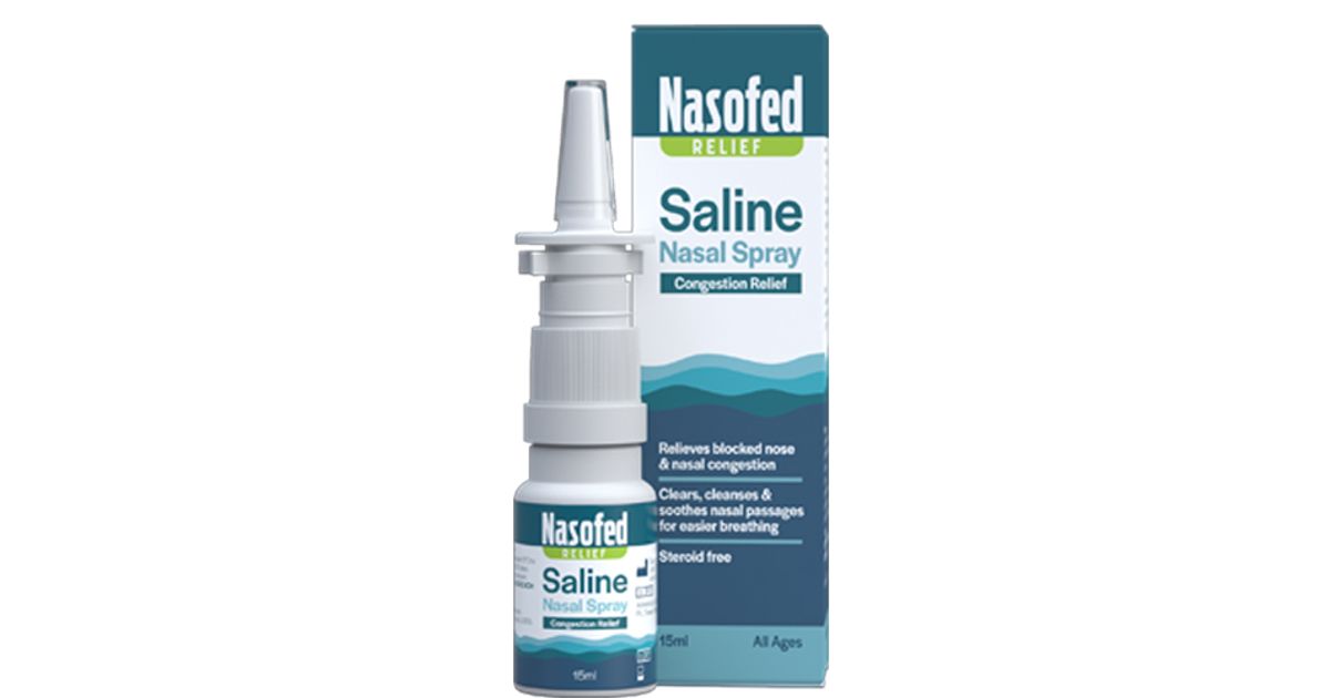 Nasofed Relief Saline Nasal Spray For Congestion Relief 15ml