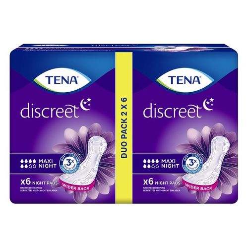 TENA Discreet Maxi Night Duo Pack of 6 (12)