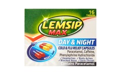 Lemsip Max Cold & Flu Day & Night Capsules Pack of 16