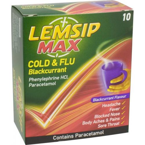 Lemsip Max Sachets Blackcurrant Pack of 10