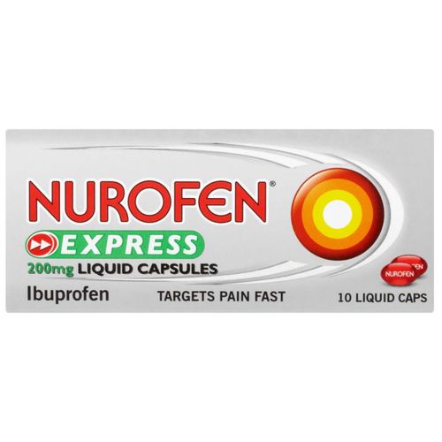 Nurofen Express 200mg Liquid Capsules Pack of 10
