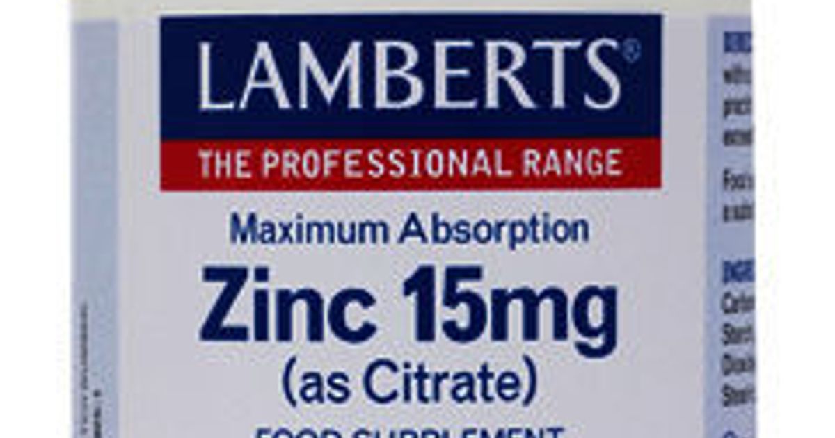 Lamberts Zinc Citrate Tablets 15mg Pack of 180