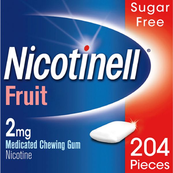 Nicotinell 2mg Chewing Gum Fruit Pack of 204