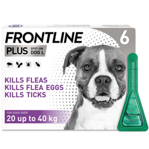 Frontline Plus Spot On Large Dog Pipettes Pack of 6