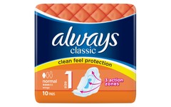 Always Classic Normal Size 1 Pads Pack of 10