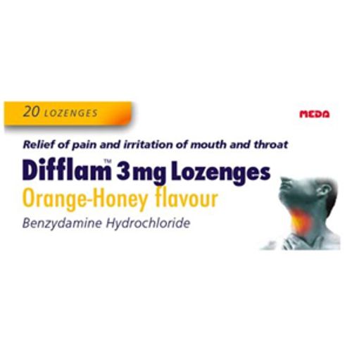 Difflam 3mg Orange-Honey Lozenges Pack of 20