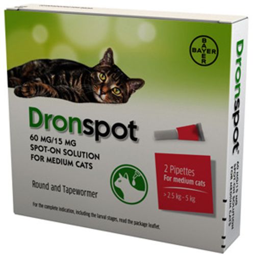 Drontal Dronspot Spot-On Solution for Medium Cats Pack of 2