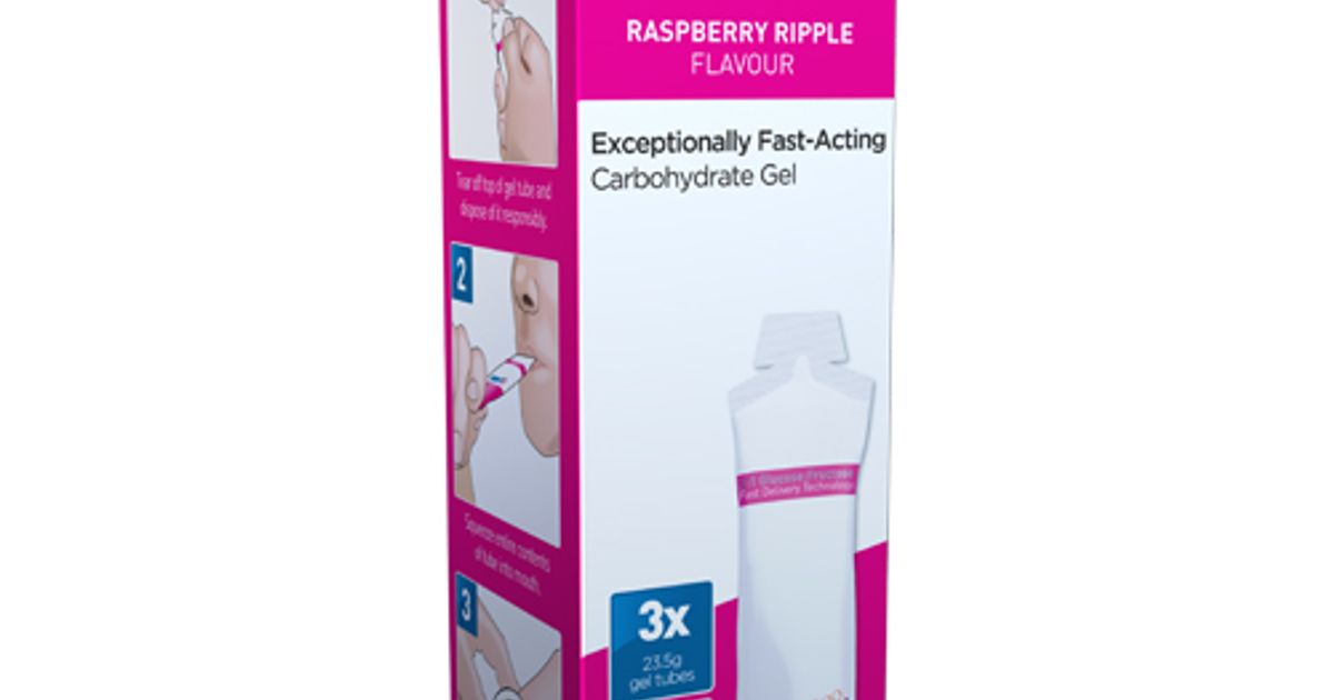 GlucoRx Torq Gel Raspberry Ripple 23.5g Pack of 3