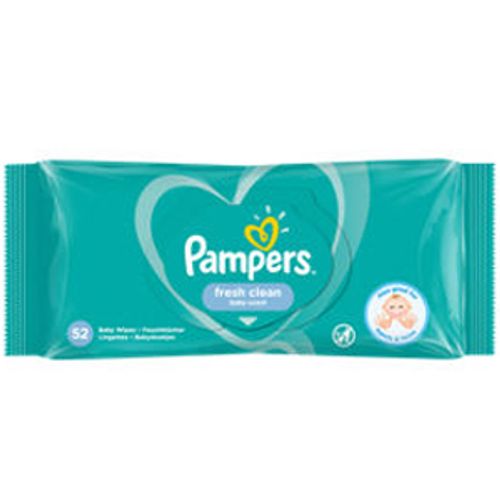 Pampers Fresh Clean Baby Wipes Pack of 52