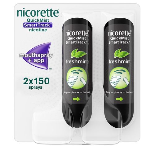 Nicorette® QuickMist SmartTrack 1mg/Spray Mouthspray Nicotine Freshmint 2 x 150 Spray (Stop Smoking Aid)