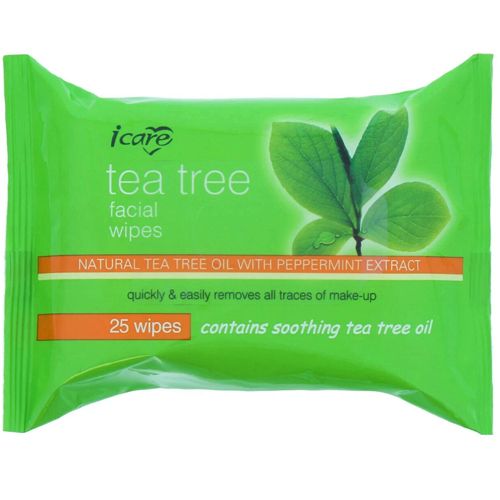 iCare Tea Tree Facial Wipes Pack of 25