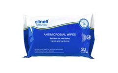Clinell Antimicrobial Wipes Pack of 20