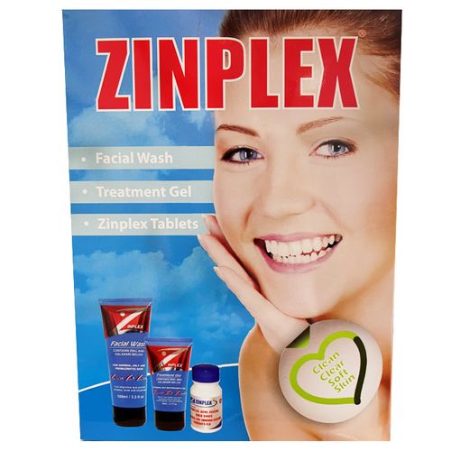 Zinplex Facial Wash, Treatment Gel & Tablets Combo