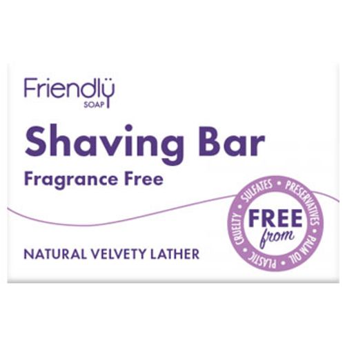 Friendly Soap Shaving Bar Fragrance Free 95g