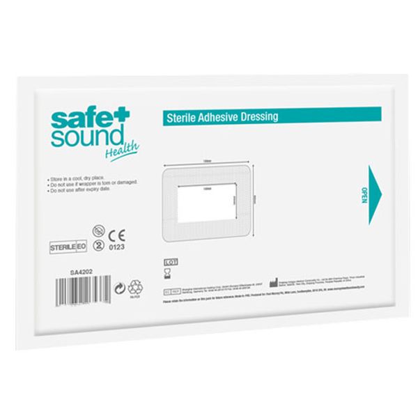 Safe & Sound Sterile Adhesive Dressing 10cm x 9cm